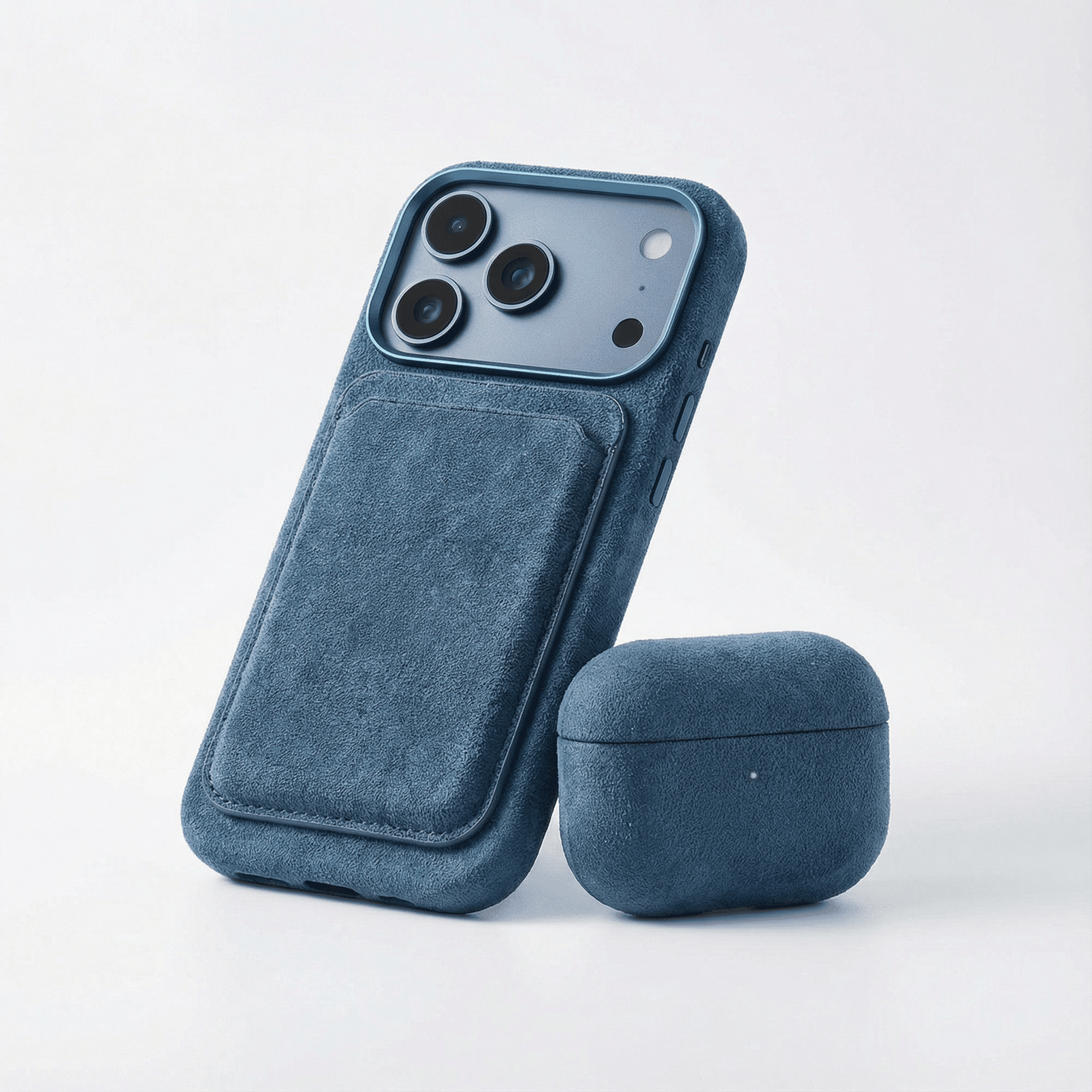 Alcantara MagSafe Wallet - Ocean Blue - Alcanside