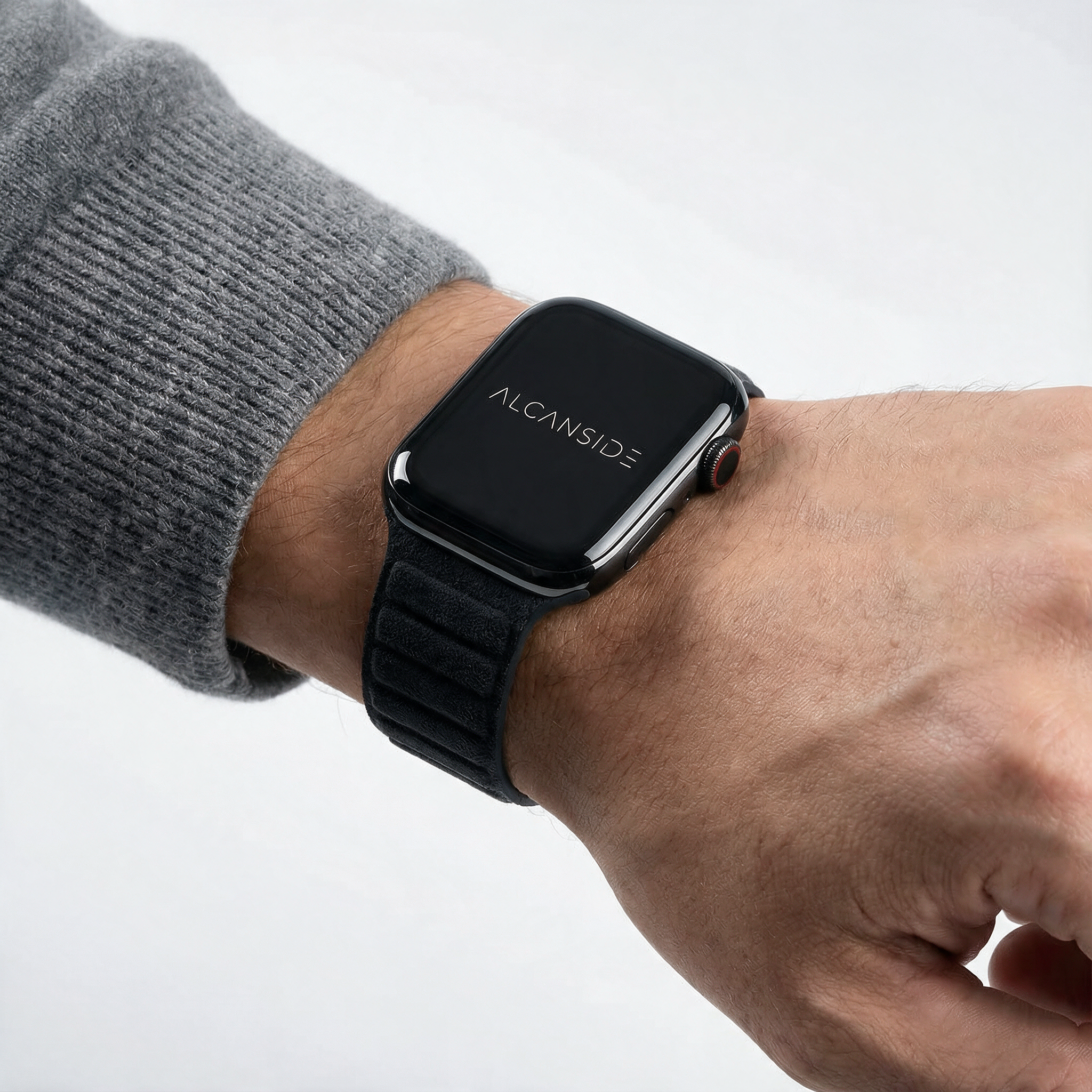 Alcantara Apple Watch Band - Deep Black - 42/44/45/46mm & Ultra (49mm) - Alcanside