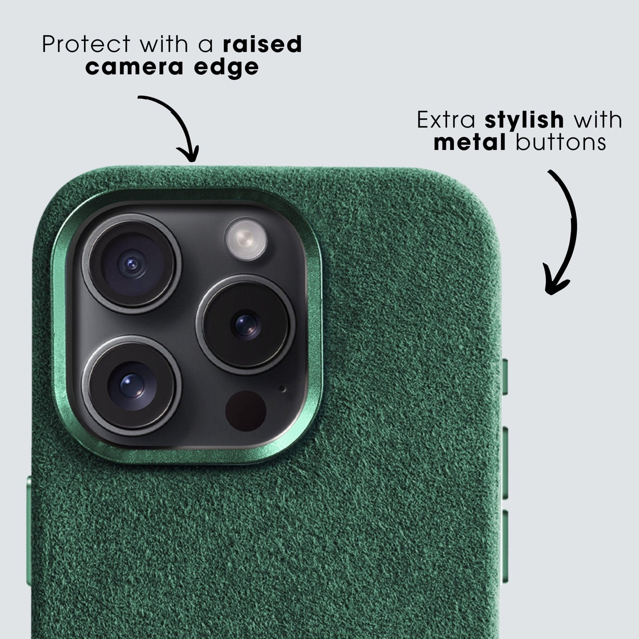 iPhone 15 Plus - Alcantara Case - Midnight Green - Alcanside