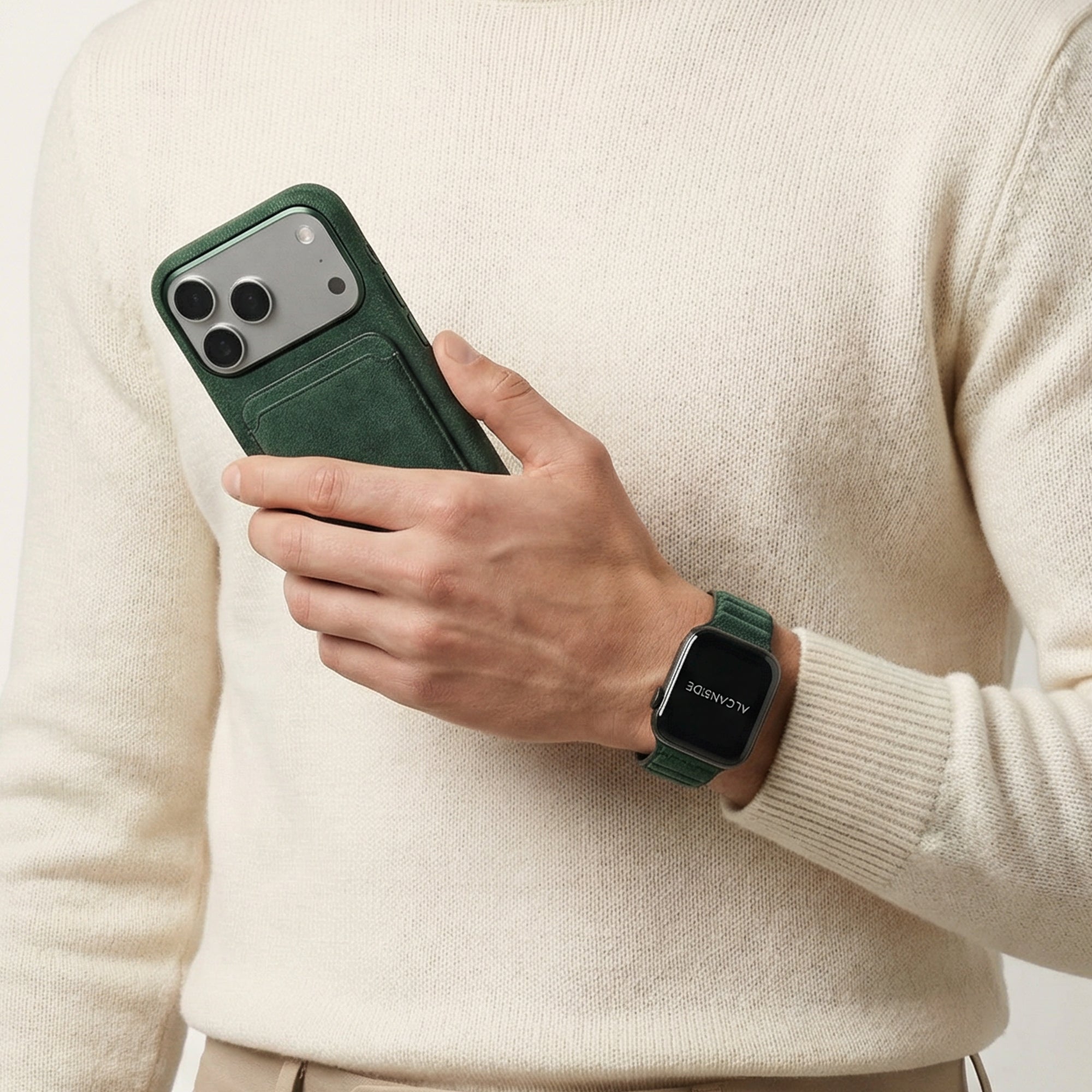 iPhone 17 Pro Max - Alcantara Case - Midnight Green - Alcanside
