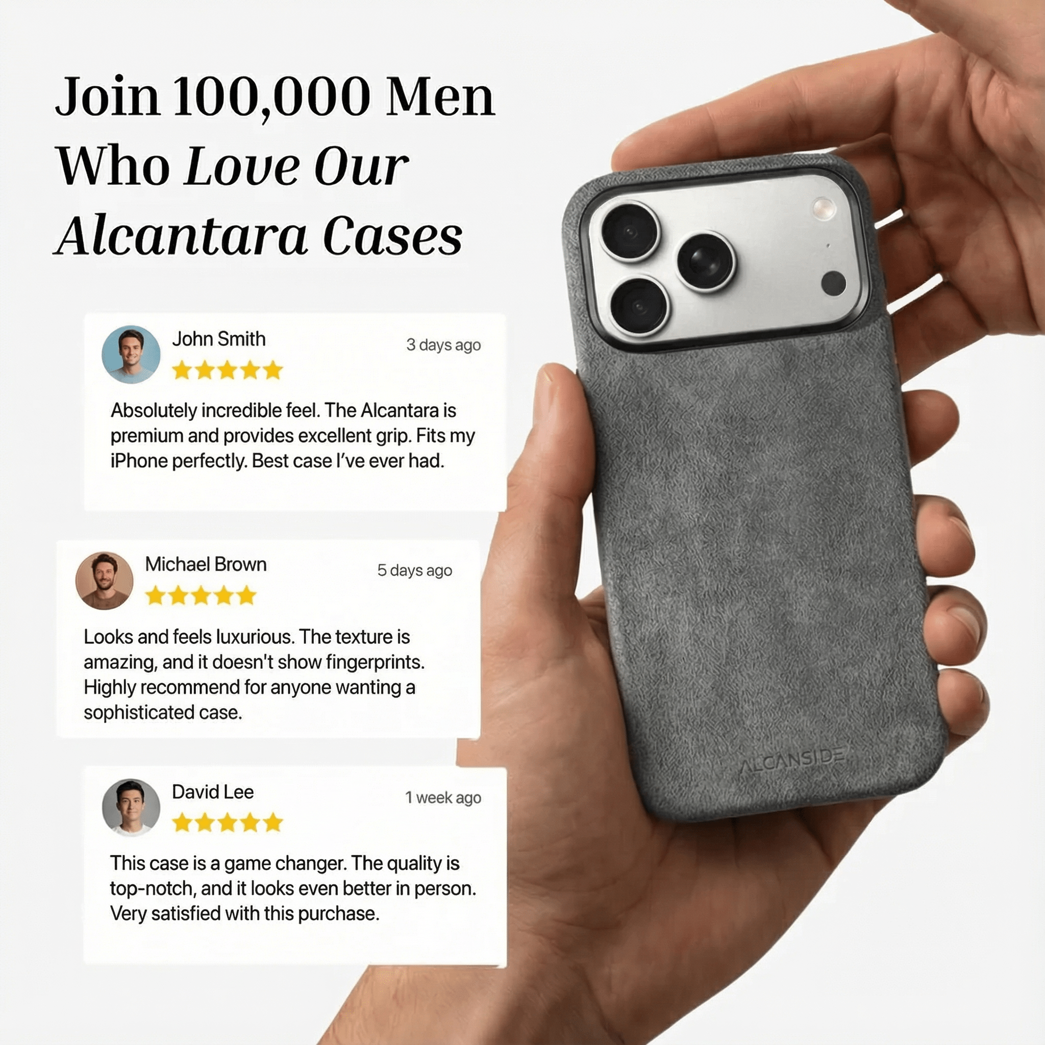 iPhone 17 Pro Max - Alcantara Case - Nardo Gray - Alcanside