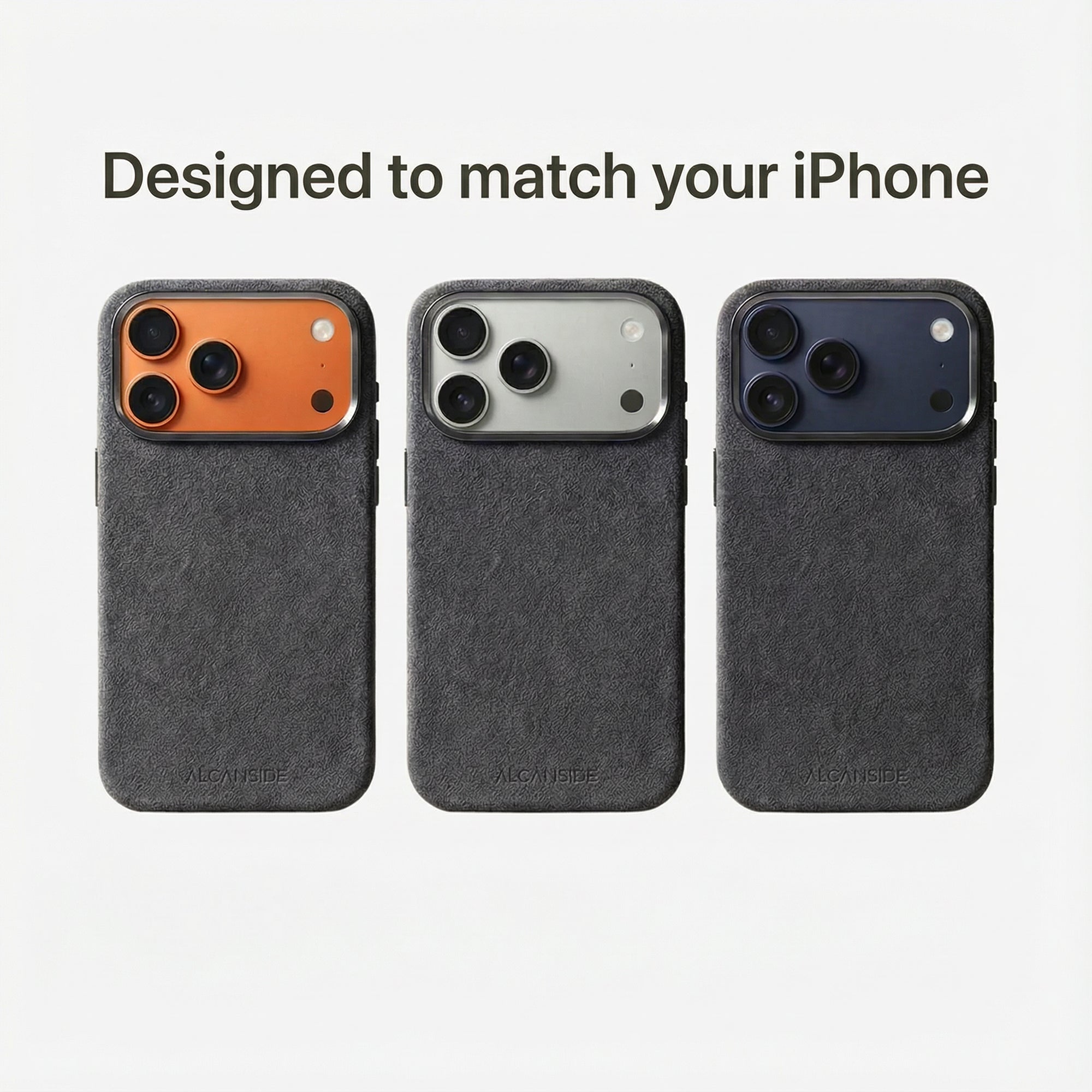 iPhone 17 Pro Max - Alcantara Case - Space Grey - Alcanside