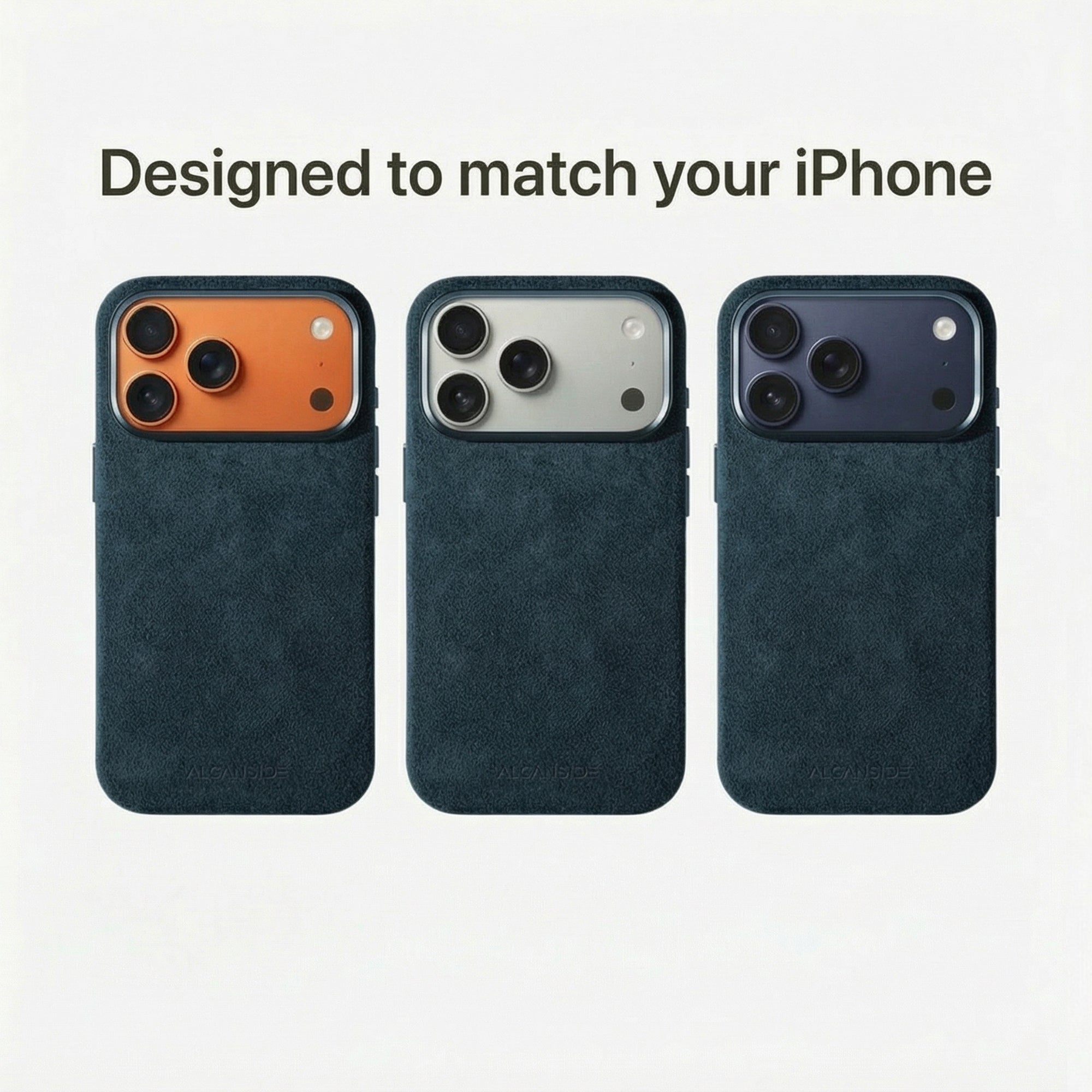 iPhone Alcantara Case - Navy Blue - Alcanside
