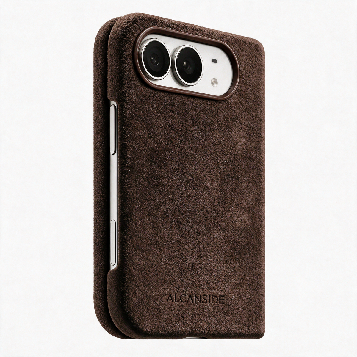 iPhone Duo - Alcantara Case - Chocolate Brown - Alcanside