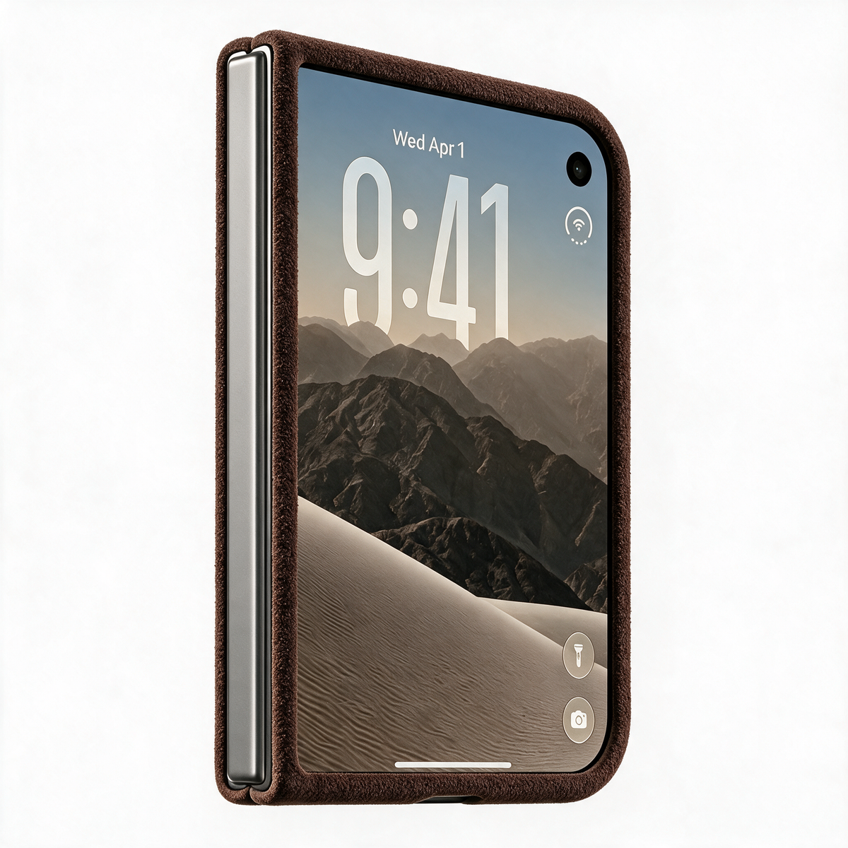 iPhone Duo - Alcantara Case - Chocolate Brown - Alcanside