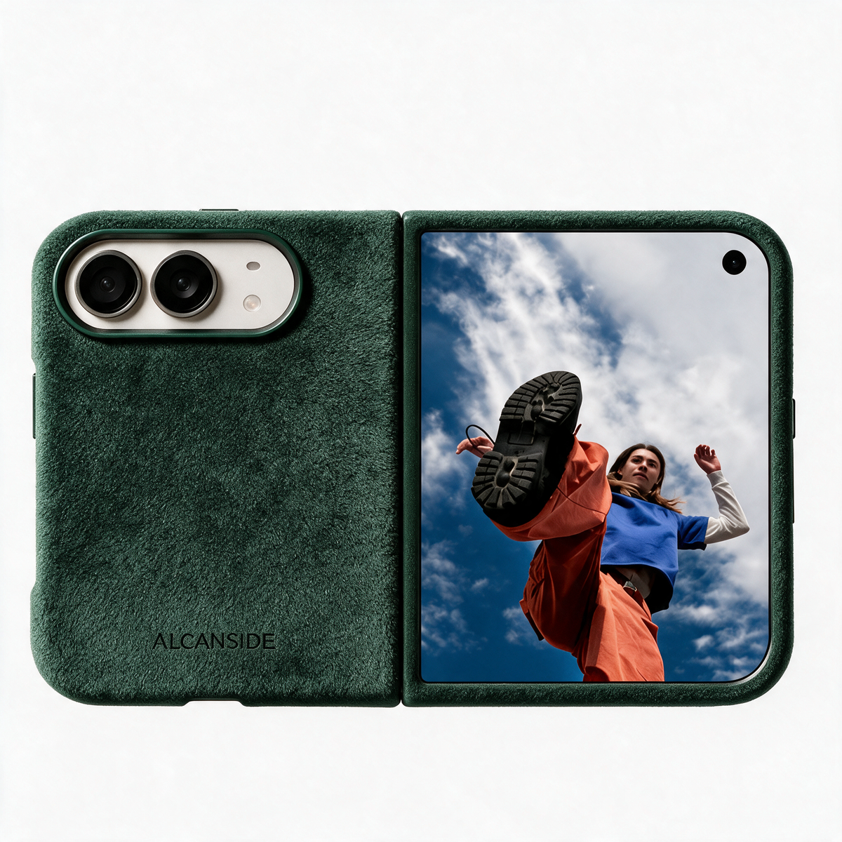 iPhone Duo - Alcantara Case - Midnight Green - Alcanside