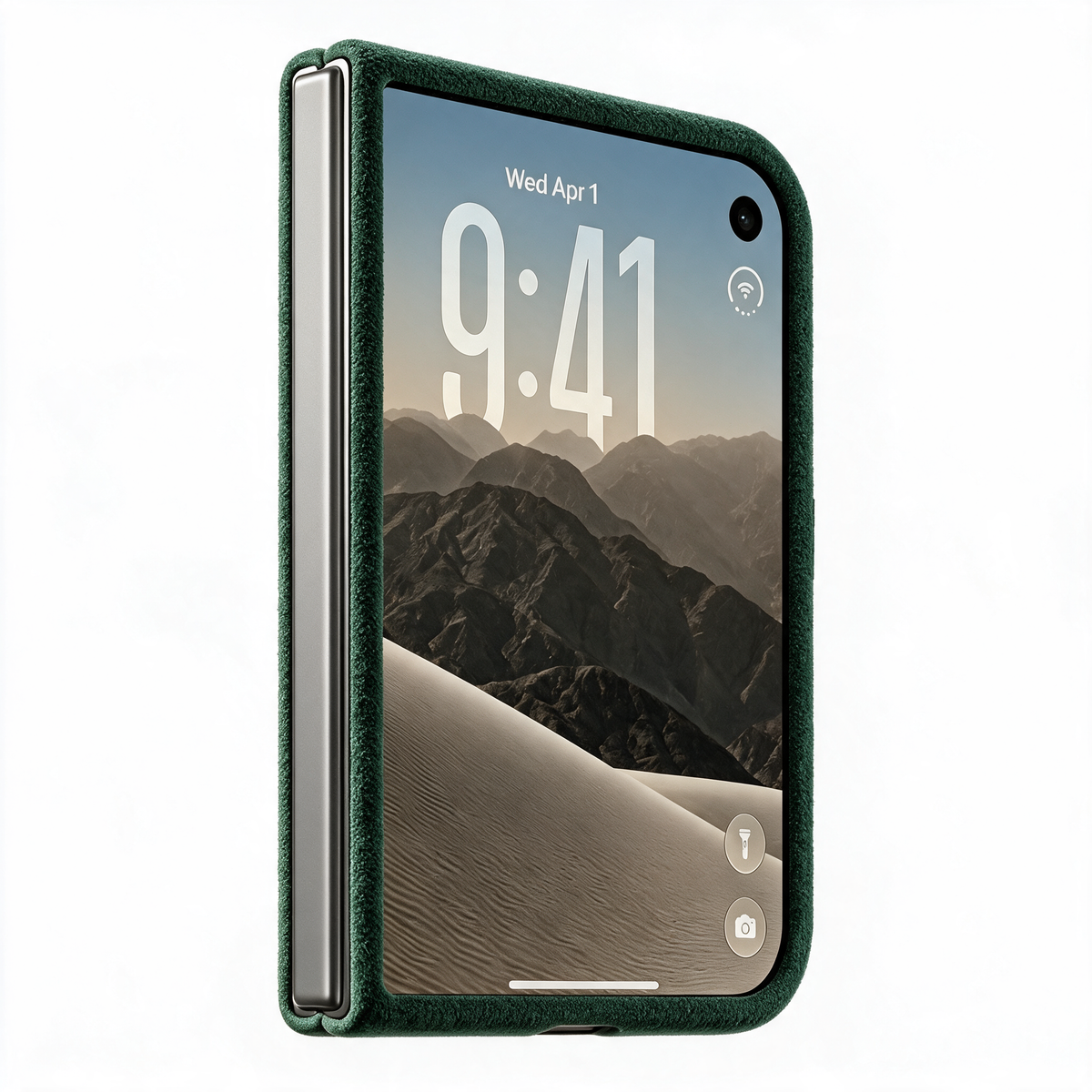 iPhone Duo - Alcantara Case - Midnight Green - Alcanside