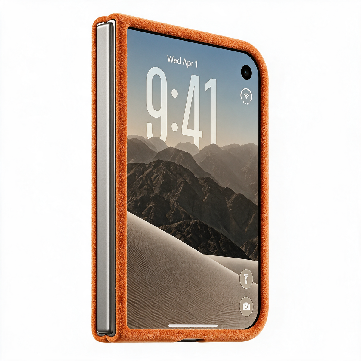 iPhone Duo - Alcantara Case - Orange - Alcanside