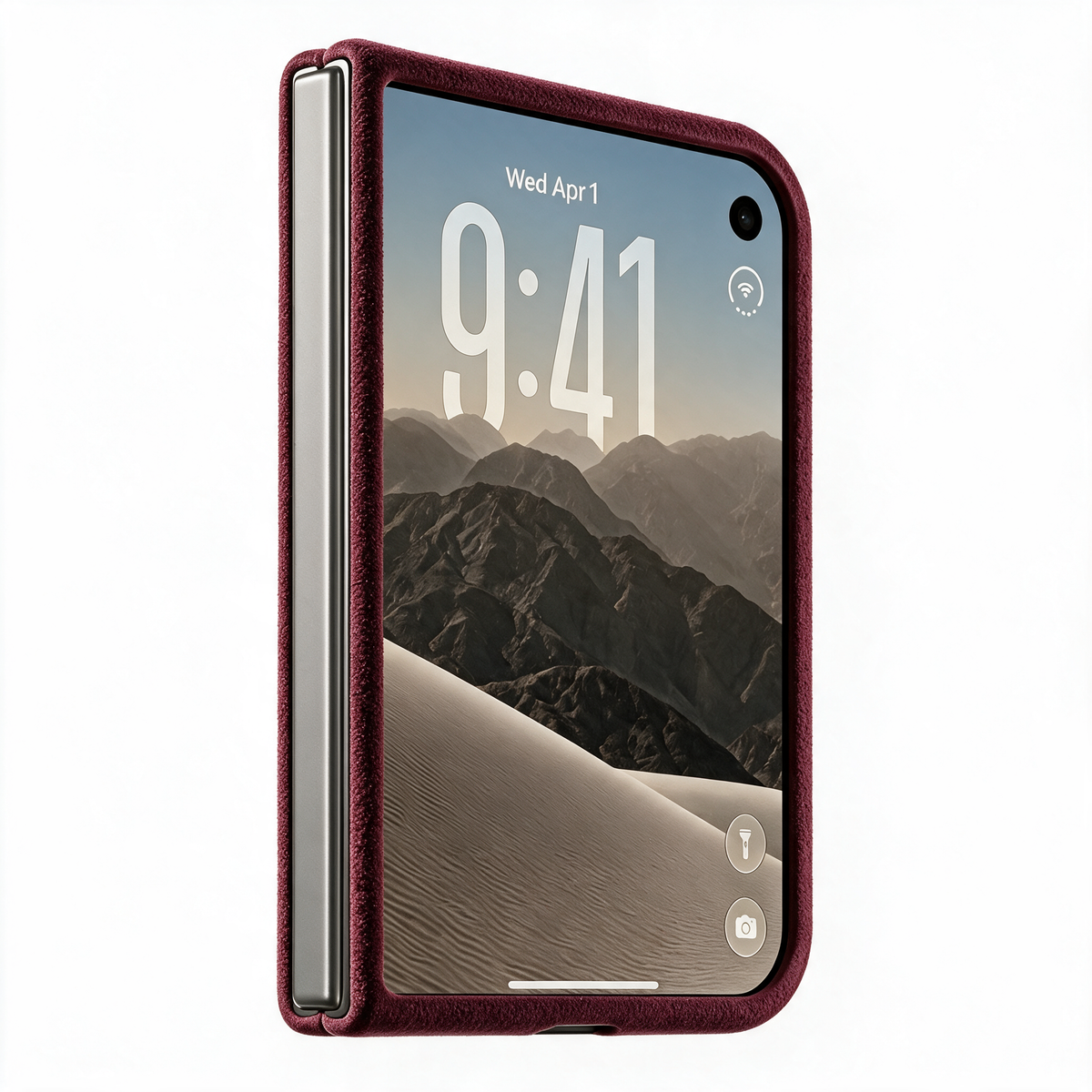 iPhone Duo - Alcantara Case - Wine Red - Alcanside