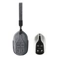 Alcantara Car Key Fob Cover for Maserati Model A with Buckle - Space Grey
