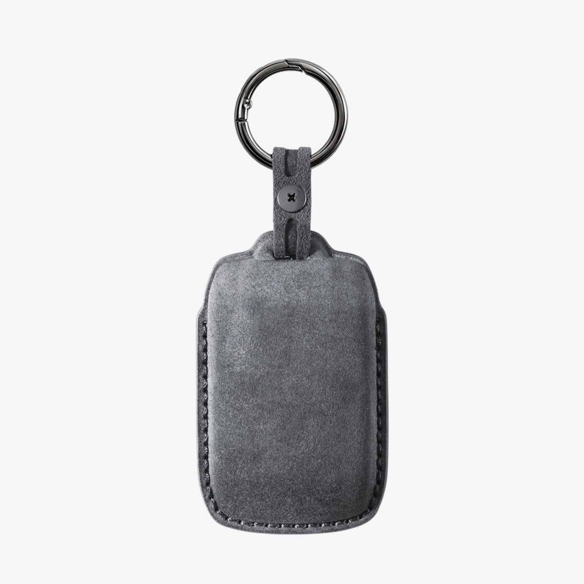 Alcantara Car Key Fob Cover for Maserati Model B with Buckle - Space Grey 4