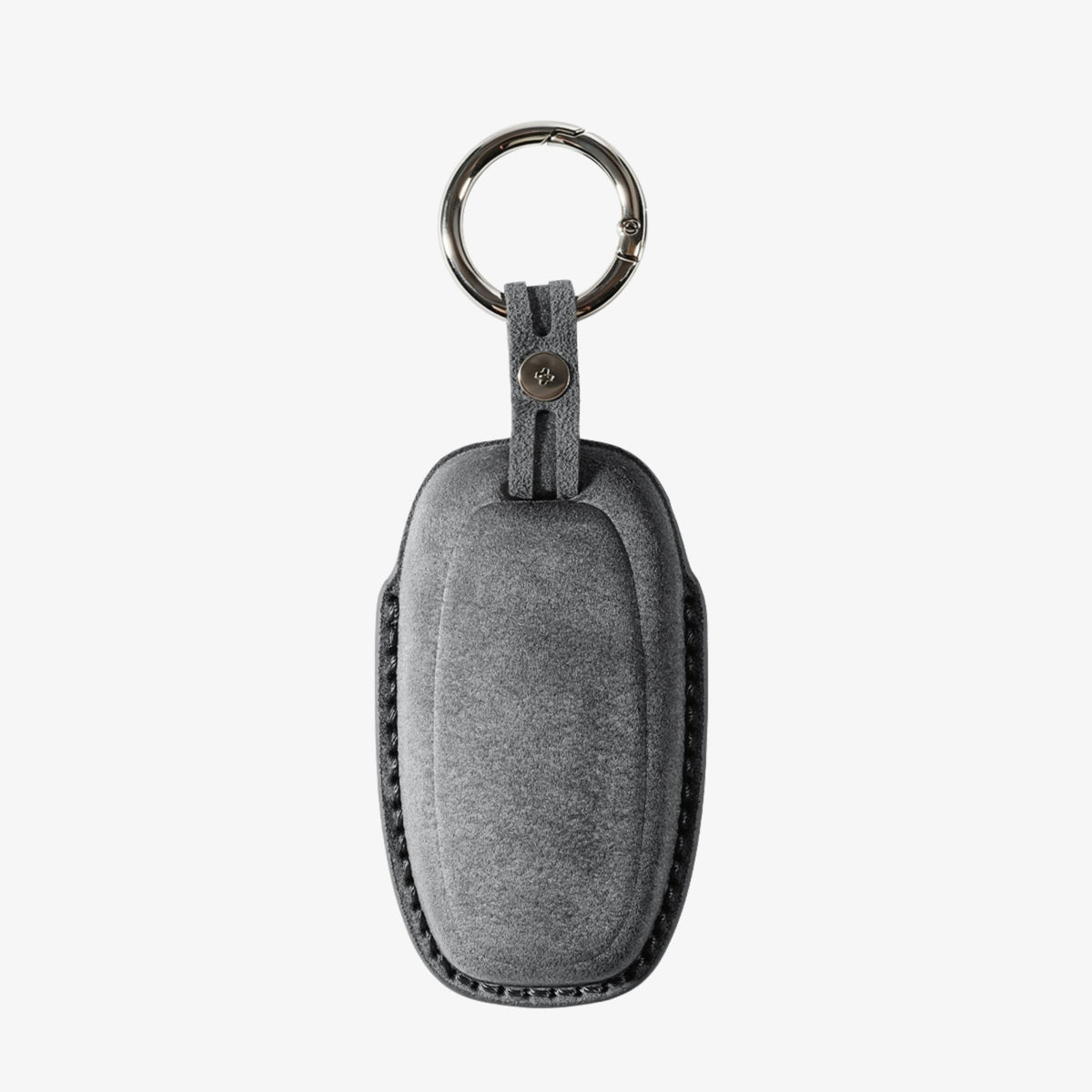 Alcantara Car Key Fob Cover for Audi Model C with Buckle - Space Grey - Alcanside