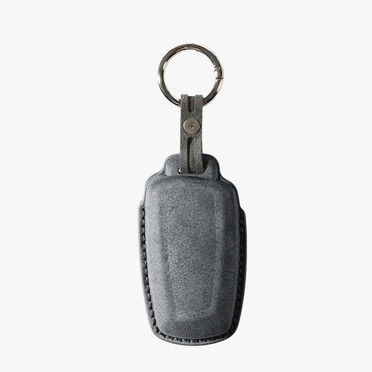 Alcantara Car Key Fob Cover for BMW Model A with Buckle - Space Grey - Alcanside
