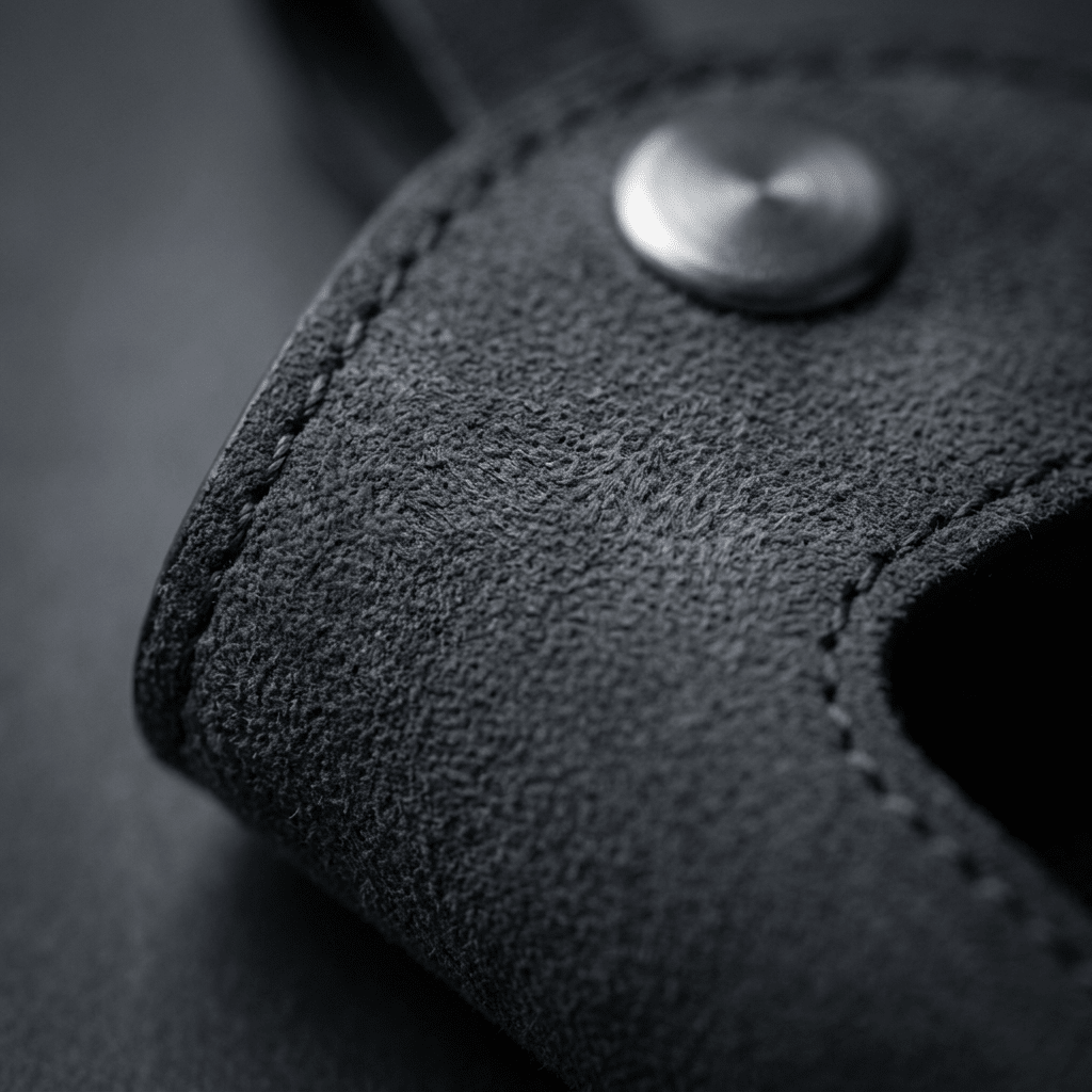 Alcantara Car Key Fob Cover for Mercedes -Benz Model B with Buckle - Space Grey - Alcanside