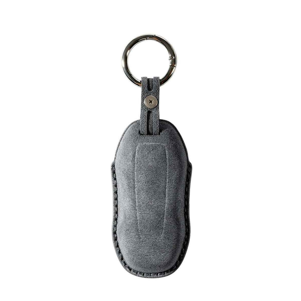 Alcantara Car Key Fob Cover for Porsche Model C with Buckle - Space Grey - Alcanside