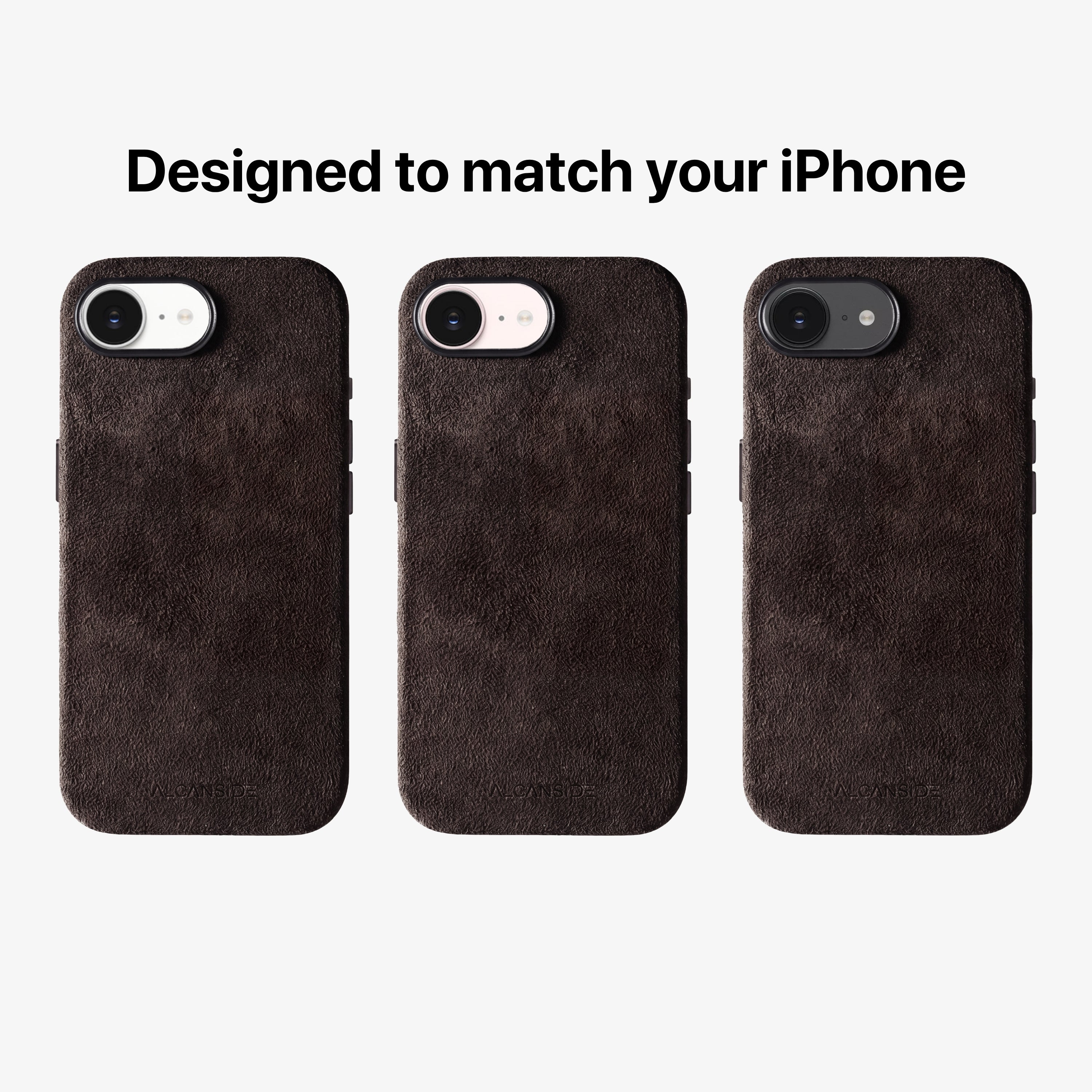 iPhone 17e Chocolate Brown Alcantara® Case – designed to match your iPhone