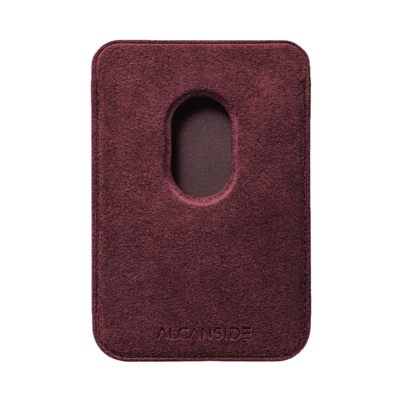 Donkervoort - Alcantara MagSafe Wallet - Wine Red - Alcanside