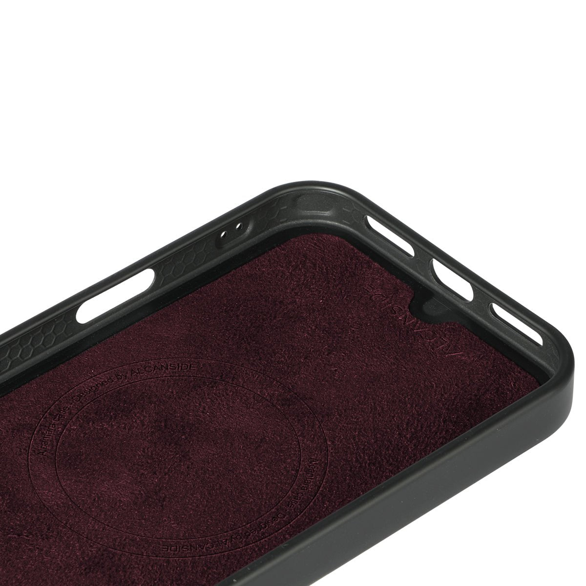 iPhone 17 Pro - Alcantara Back Cover - Wine Red - Alcanside