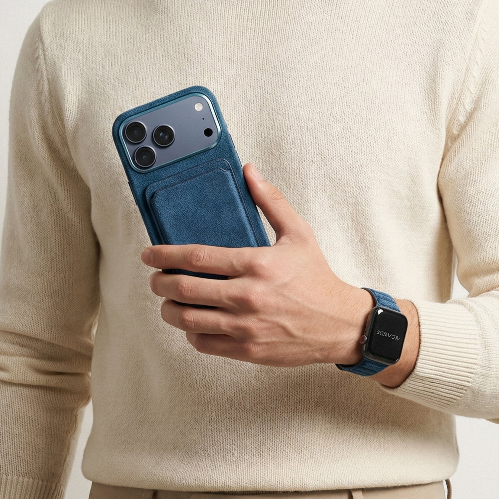 iPhone 17 Pro Max - Alcantara Case - Ocean Blue - Alcanside