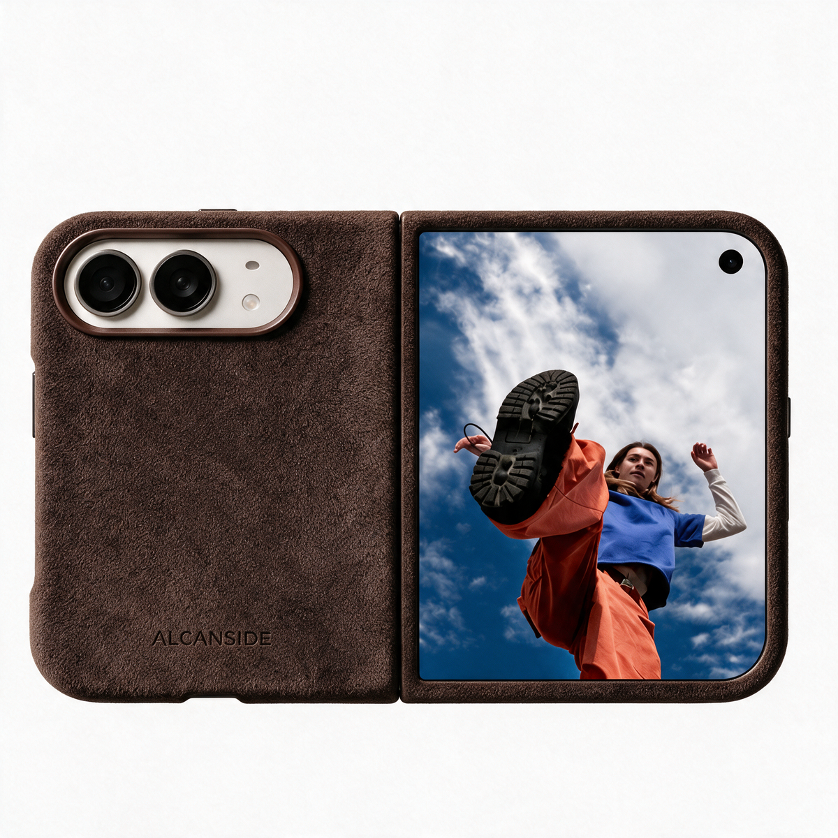 iPhone Duo - Alcantara Case - Chocolate Brown - Alcanside