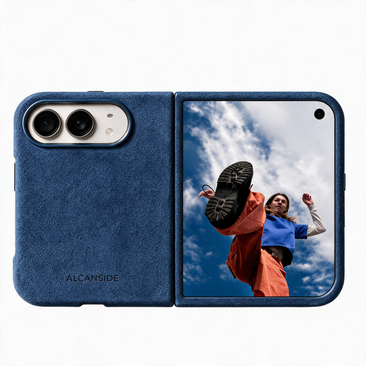 iPhone Duo - Alcantara Case - Ocean Blue - Alcanside