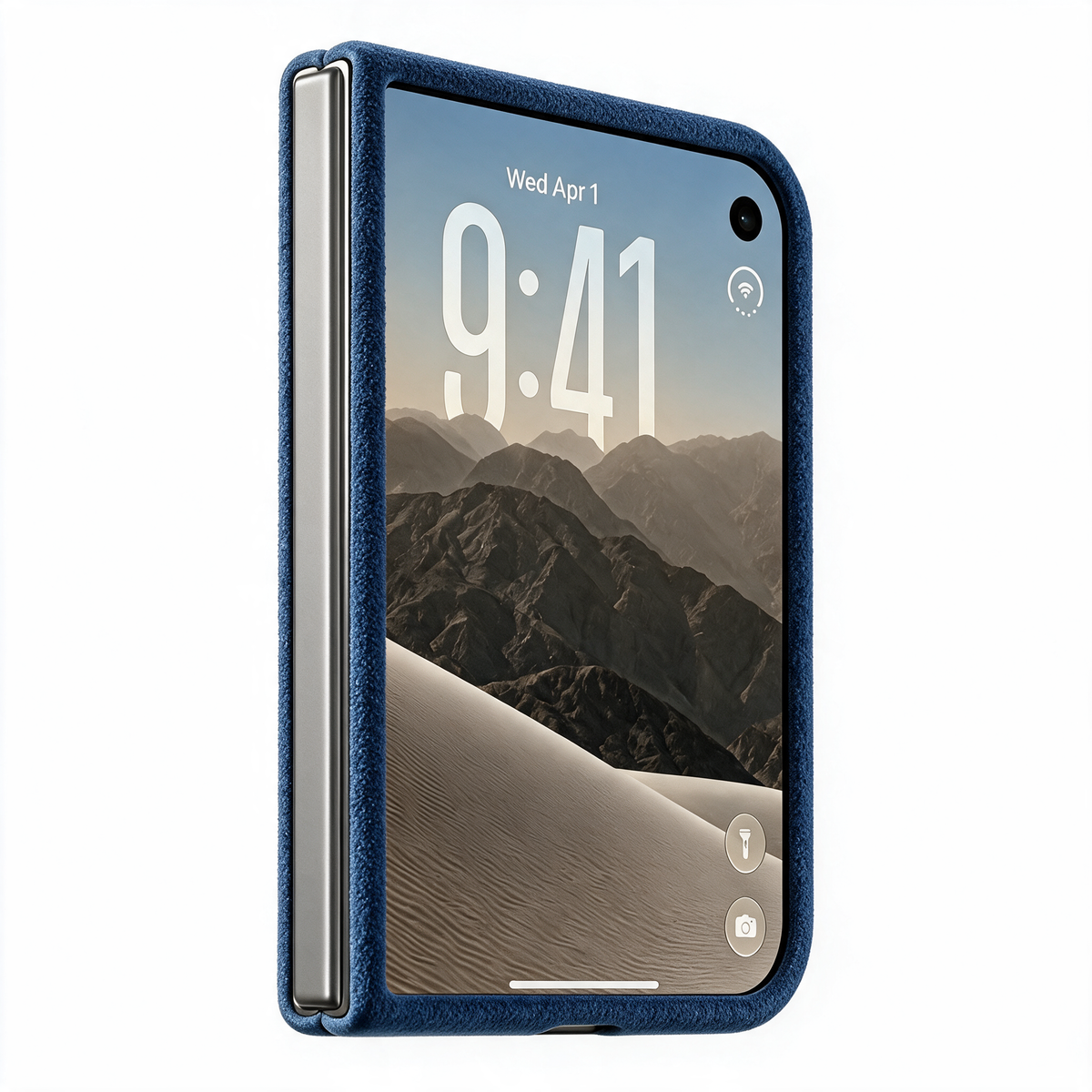 iPhone Duo - Alcantara Case - Ocean Blue - Alcanside