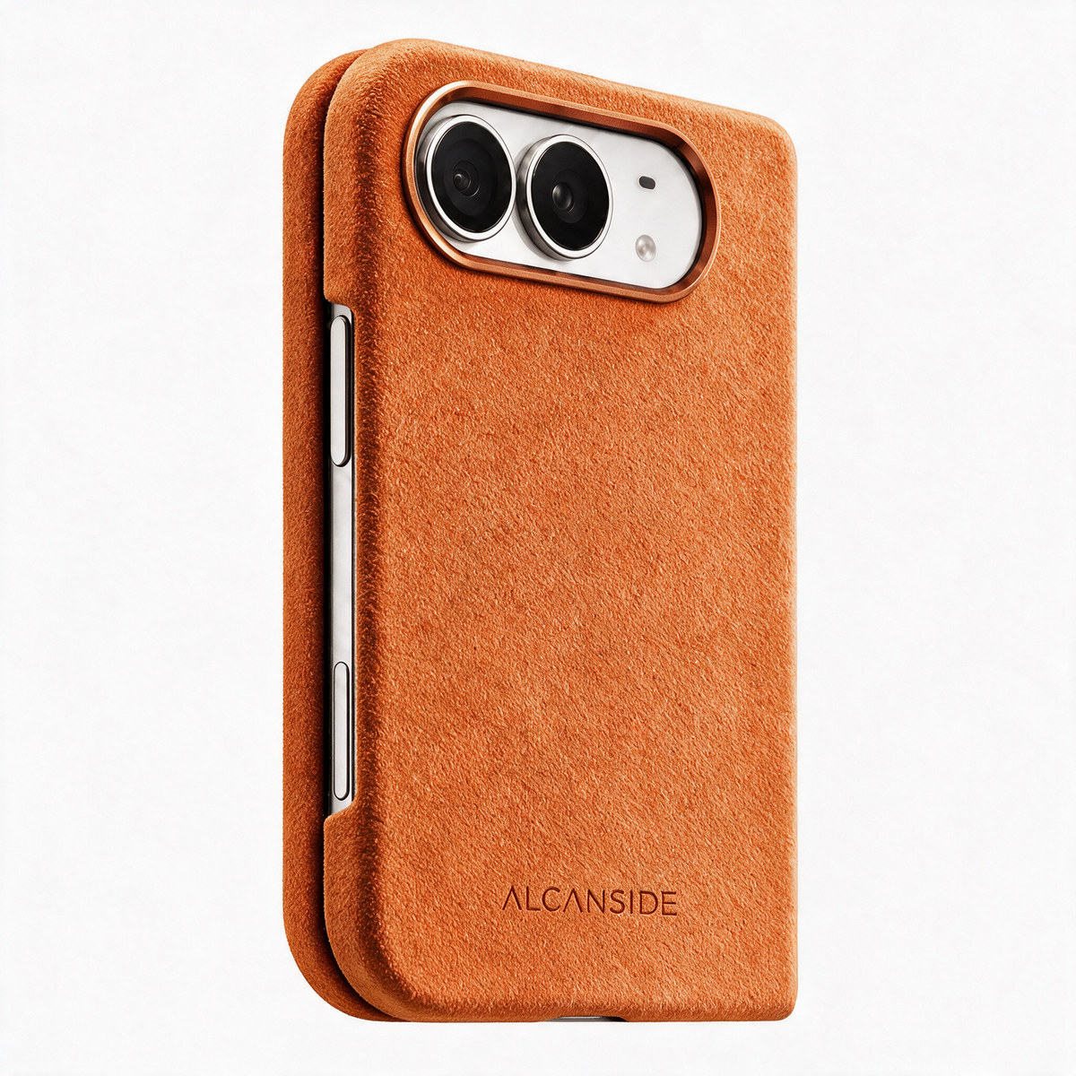 iPhone Duo - Alcantara Case - Orange - Alcanside