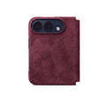 iPhone Duo - Alcantara Folio - Wine Red